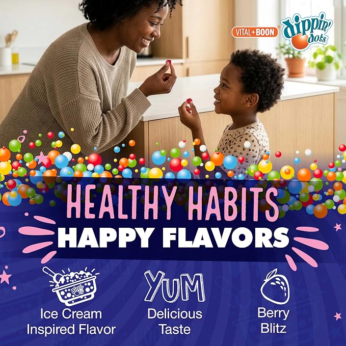 Dippin' Dots Extra Strength Melatonin 20mg Gummies for Adults - Melatonin Gummies with 20mg per Serving - Vegan Friendly Nighttime Sleep Supplement - Made with Natural Colors & Flavors (60 Count)