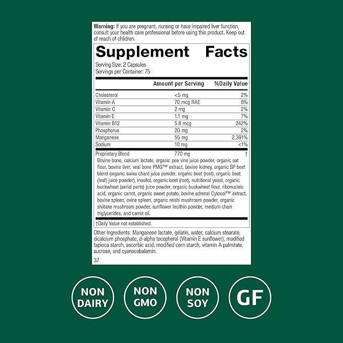 Standard Process Ligaplex I - Joint Support Supplement for Ligament & Cartilage Health - Bone Strength Support - Non-Soy, Gluten-Free & Non-Dairy - 150 Capsules