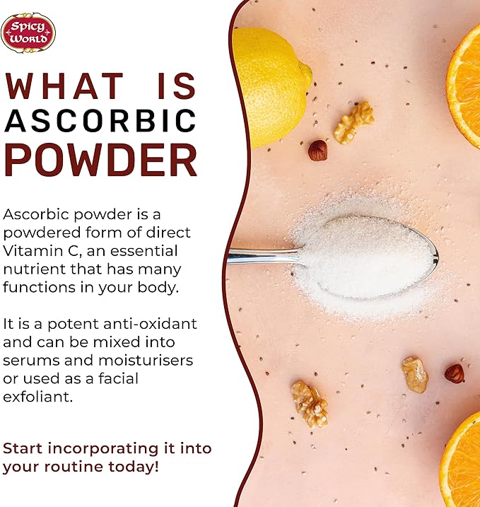 Spicy World Ascorbic Acid Vitamin C Powder 5 LB - Pure VIT C Powder, USP Bulk