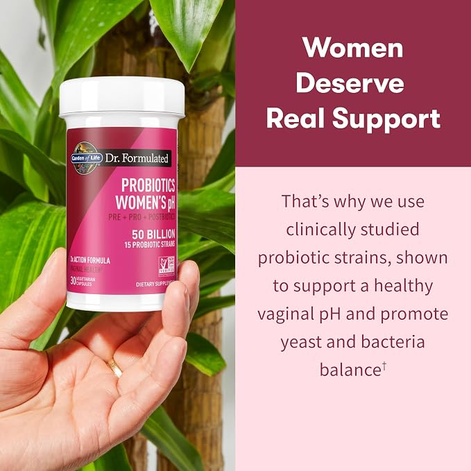Garden of Life Dr Formulated Once Daily 3-in-1 Complete Prebiotics,Postbiotics&Probiotics for Women,PRE+PRO+POSTBIOTIC Supplement for Women’s Digestive,Immune& Vaginal Health, 30 Count (Pack of 6)