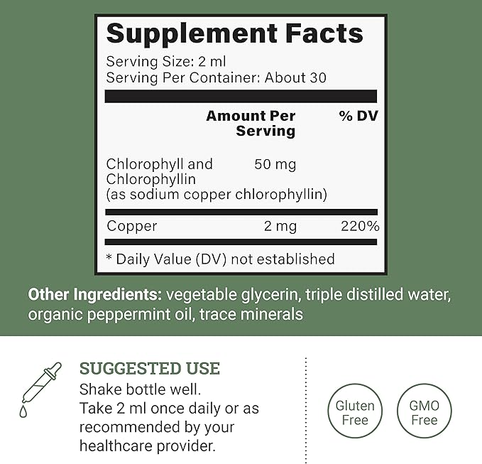 Earth Harmony Organic Lugol's Iodine 2% Solution & Liquid Chlorophyll - 2 Fl Oz Each