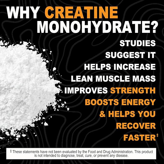 It's Just! - Creatine Monohydrate Powder, Pure Creatine Powder, Made in USA, 3rd Party Lab Tested, 5g Per Serving, Scoop Included, No Fillers, No Added Flavor (Unflavored, 1000g / 200 Servings)