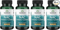 Swanson NAC N-Acetyl Cysteine Liver Health and Antioxidant Supplement for Adults Seeking Detox and Free Radical Support - 600 mg (100 Vegan Capsules, 4 Pack)