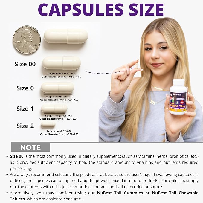 NuBest Tall 10+ - Advanced Bone Strength Formula - Supports Immunity, Healthy Development & Optimal Wellness - for Children (10+) & Teens Who Drink Milk Daily | Pack 3 | 3 Months Supply