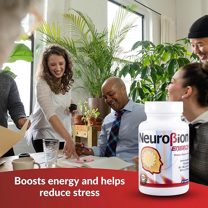 60 Caps Neurobion Energy - Amino Acids Vitamin B1 B2 B6 B12 - Increases Brain Alertness & Stamina