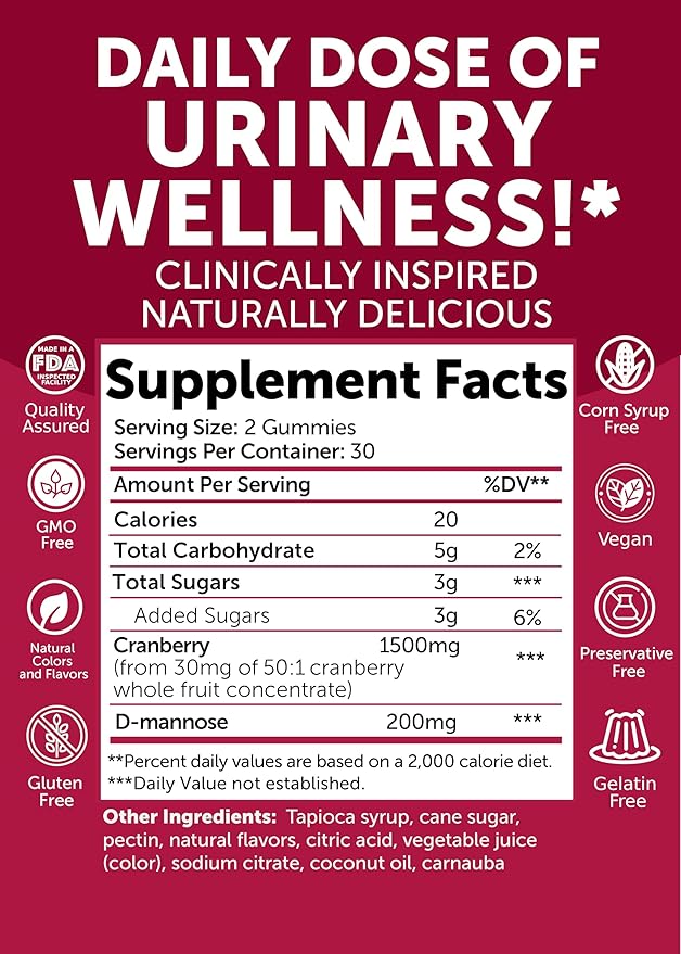 Lunakai Cranberry D-Mannose + Women’s Multivitamin Gummies Bundle – Naturally Flavored, Non-GMO – 60ct Each