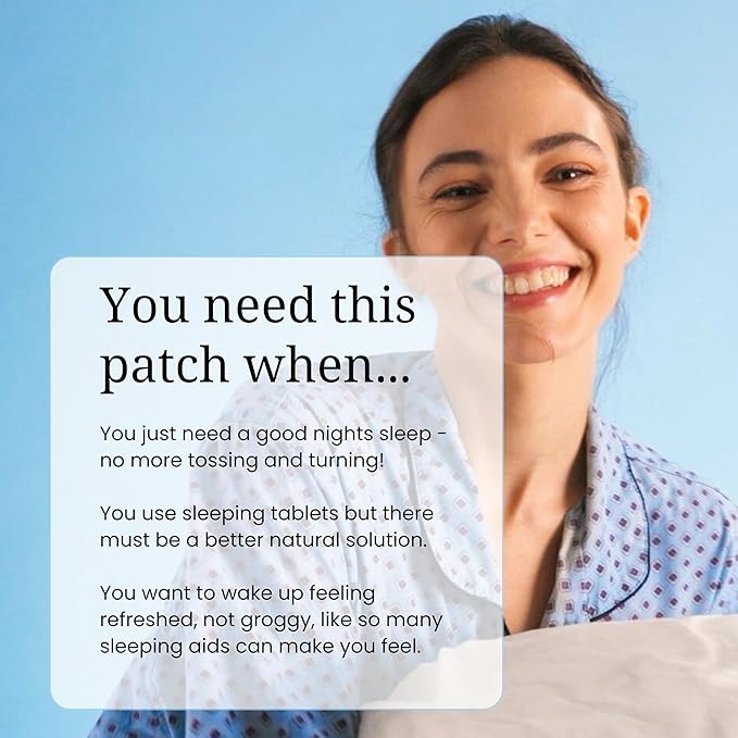 The Patch Remedy Sleep | Valerian, Passionflower, Hops, Magnesium Glycinate | 30 Patches