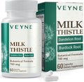 VEYNE Milk Thistle Supplement 80% Silymarin (240mg Active) with Dandelion Root Extract 10:1 & Burdock Root 20:1 – Liver Support Supplement for Daily Wellness – 60 Capsules (30 Day Supply)