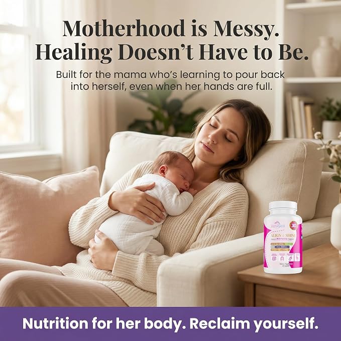Align & Shine Postnatal Vitamins for Women - DHA, Iron, Folate, Vitamin B12 & Myo-Inositol | Postpartum Recovery - Breastfeeding Friendly - 1 Month Supply (60 Capsules)