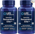 Life Extension Optimized Resveratrol Elite, Trans-resveratrol, quercetin, Healthy Aging, Heart Health, Brain Health, oxidative Stress, Gluten-Free, Non-GMO, Vegetarian, 60 Capsules, (Pack of 2)