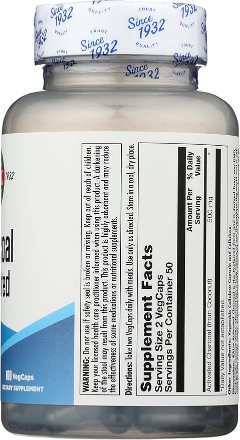 KAL Charcoal, 280 mg, 100 Capsules