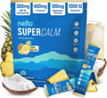 Nello Supercalm Powdered Drink Mix, Cortisol Reducer* and Sleep Aid Supplement, L Theanine, Ksm-66 Ashwagandha, Magnesium Glycinate, Vitamin D 3, No Sugar, Non GMO, On The Go, 20 Ct, Pina Colada