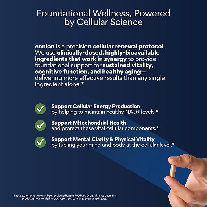 Advanced NAD+ Complex with 300mg NR + 200 mg Ubiquinol CoQ10 & 10 mg PQQ | Mitochondrial Support for Cellular Energy, Mental Clarity & Focus | Enhanced Bioavailability | 60 Capsules