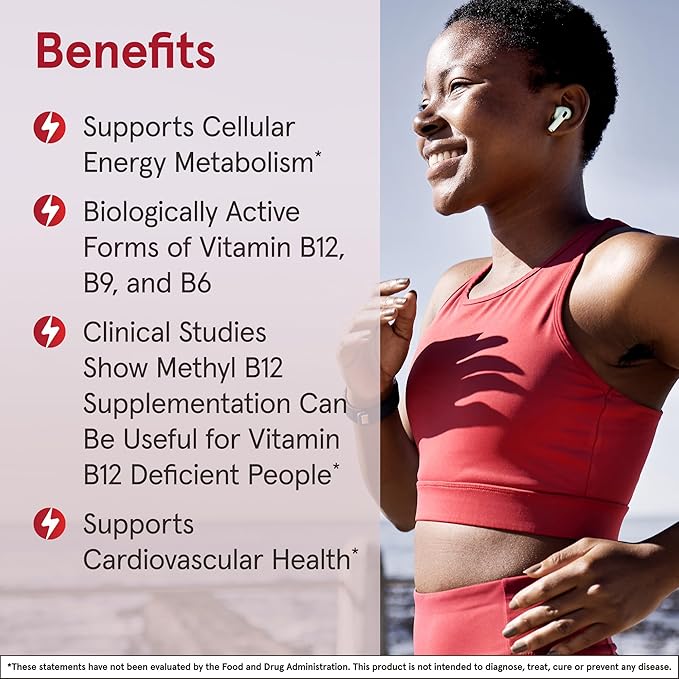 Jarrow Formulas Methyl B-12 & Methyl Folate, Bioactive Vitamin B9 & Vitamin B12 Supplement, Supports Cellular Energy Production, Healthy Brain Function & Metabolism, 100 Chewable Tablets, 100 Servings