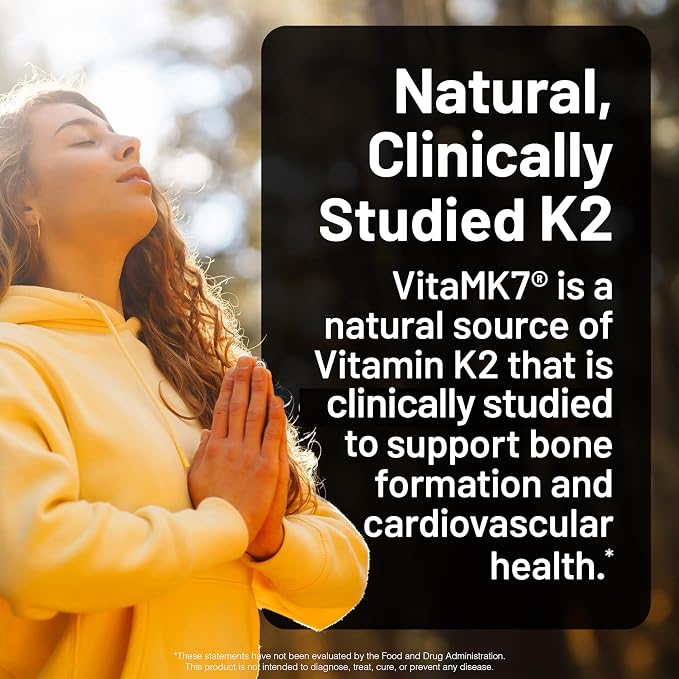 NatureWise Vegan Vitamin D3 + K2 - Natural D3 5000IU + Natural Vitamin K2 100mcg - Bone Support - High Absorption with Organic Cold-Pressed Olive Oil - Non-GMO, (Pack of 2)