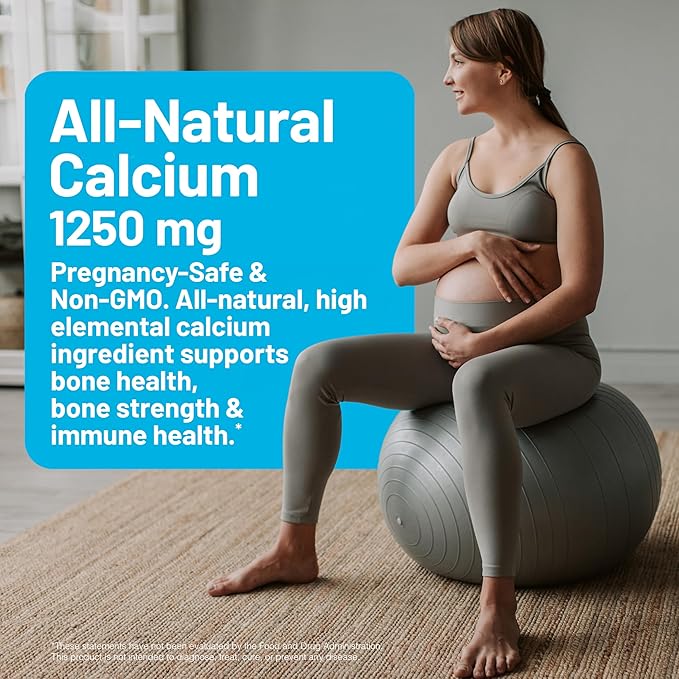 NatureWise High-Purity, All-Natural Calcium 1250mg + Vitamin D3 1000IU + Organic MCT Coconut Oil - Pregnancy Safe + Non-GMO - Absorption Friendly, Gluten Free - 60 Softgels[30-Day Supply]