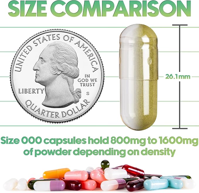 XPRS Nutra Vegan Size 000 Separated Capsules- 100 Count Premium Empty Caps Separated in Bags - Clear Empty Capsules - 000 Pills for DIY Supplement Filling
