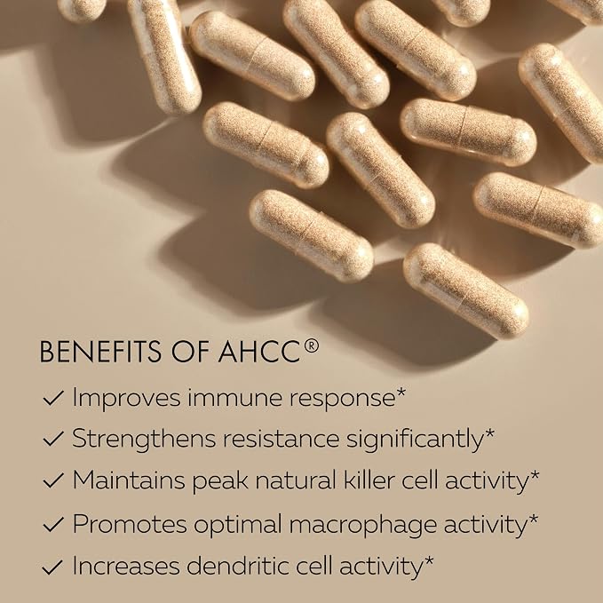 HPD Rx Premium AHCC & Shiitake Mushroom 1100 mg per Serving Supplement, Natural Immunity Booster, Maintains Natural Killer Cell Activity | AHCC is Proven in 30+ Studies | 90-Day Supply, 3-Pack
