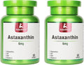 JulyDeer 2 Bottles Astaxanthin 6 mg with Nicotinamide Vitamin E Premium Antioxidant Supplement EGT GSH - for Skin, Eye, Joint & Immune System Health Cell Health & Energy丨5 in 1-120 Softgels