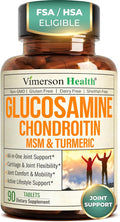 Glucosamine Chondroitin MSM – Joint Support Supplement for Women and Men with Glucosamine Sulfate 1500 mg, Chondroitin and MSM – for Cartilage, Joint Health and Flexibility – 90 Tablets
