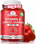 Sugar Free Vitamin B Complex Gummies - Vitamin B12, B7, B6, B3 (Niacin), B5, B8, B9 (Folate)- Third Party Tested- Prenatal, Vegan Diet, Older Adults - B Complex Vitamin Supplement- 60 Gummy Bottle