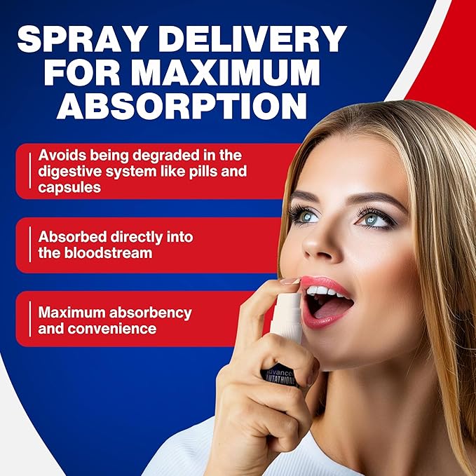 Liquid Liposomal Glutathione Spray - Maximum Absorption Glutathione Supplement with NAC, Ashwagandha, Glutamine, Ascorbic Acid - Sublingual Easy Use - Immune & Detox Support - 4oz