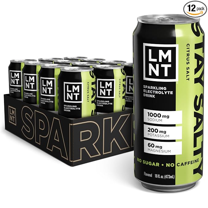 LMNT Sparkling Electrolyte Drink - Citrus Salt | 12-Count