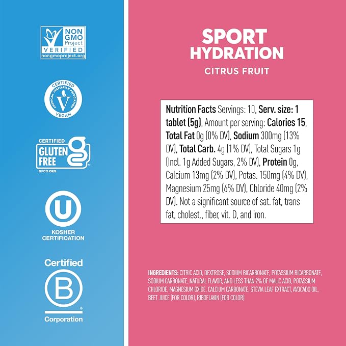 Nuun, Electrolyte Drink Tabs Citrus Fruit, 8 Count, 1.8 Ounce