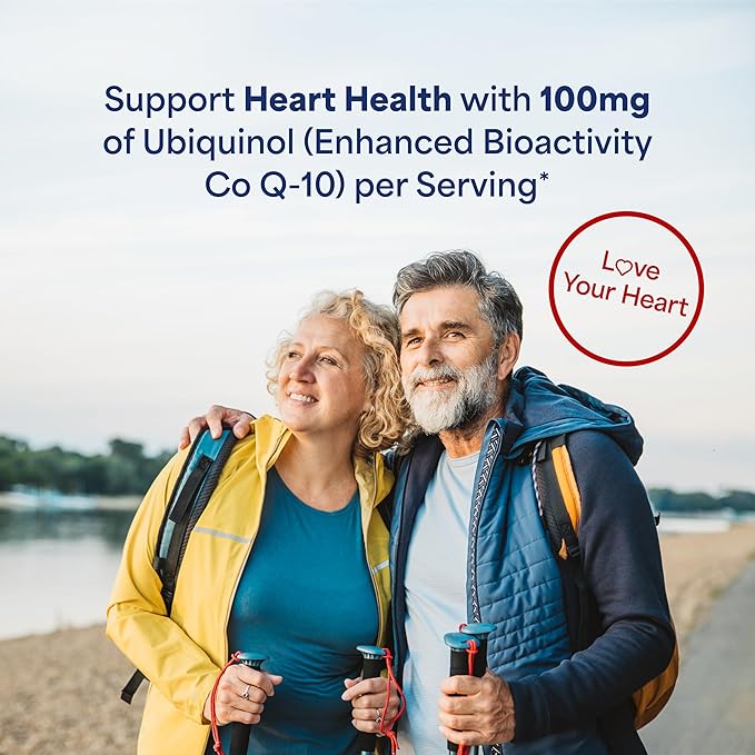 Puritan's Pride Next Gen Ubiquinol Coenzyme CoQ10 100mg, Dietary Supplement for Heart Health, Blood Pressure, Oral Gum Health, Aging and Cellular Energy Support, 120 Servings, Rapid Release Softgels
