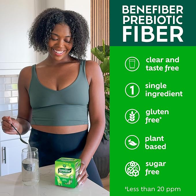 Benefiber On The Go Prebiotic Fiber Supplement Powder for Digestive Health, Daily Fiber, Unflavored - 28 Sticks (3.92 Ounces)