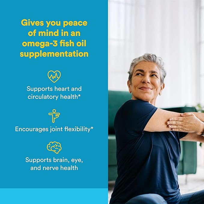 Natural Factors RxOmega-3 - Brain & Heart Health Support - Eye Health Supplement with EPA & DHA - Natural Supplement with Omega-3 Fatty Acids - 60 Softgels (30 Servings)