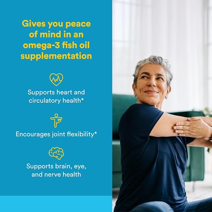 Natural Factors RxOmega-3 Ultra Strength - Brain & Heart Health Support - Eye Health Supplement with EPA & DHA - Supplement with Omega-3 Fatty Acids - 150 Softgels (75 Servings)