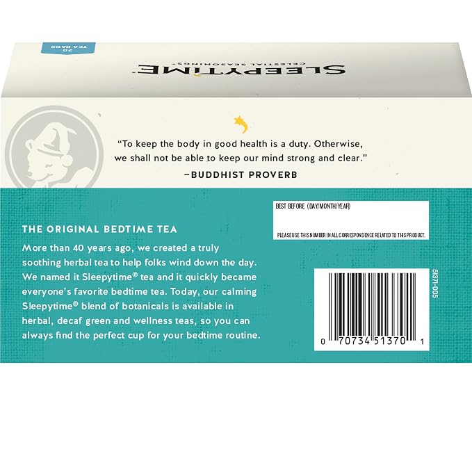 Celestial Seasonings Wellness Tea, Sleepytime Throat Tamer, 20 Count Box (Pack of 2)