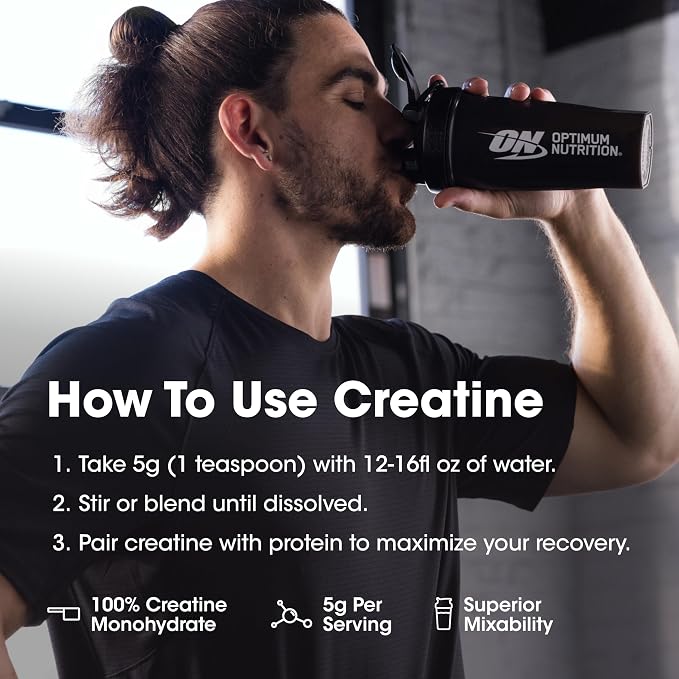 Optimum Nutrition Micronized Creatine Monohydrate Powder, Blueberry Lemonade Creatine, 60 Servings, 360 Grams (Packaging May Vary)
