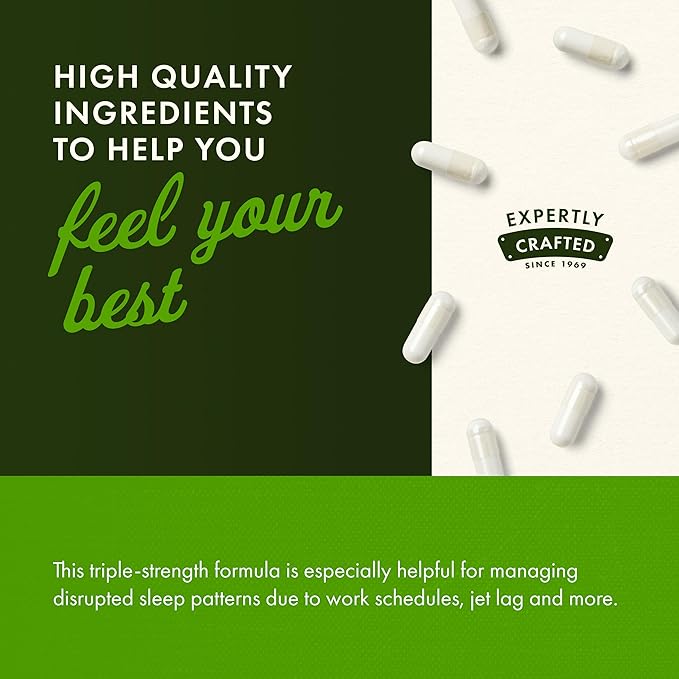 Swanson Triple Strength Melatonin - Natural Sleep Support for Disrupted Sleep Cycles - (60 Capsules, 10mg Each)