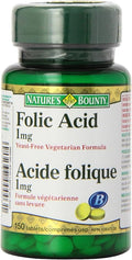Nature's Bounty Folic Acid 1 mg 150 Tablets (Packaging May Vary)