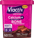 Viactiv Calcium +Vitamin D3 Supplement Soft Chews, Milk Chocolate, 60 Chews - Calcium Dietary Supplement for Bone Health