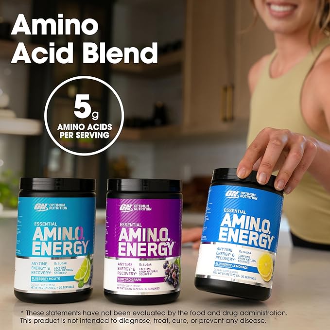 Optimum Nutrition Amino Energy - Pre Workout with Green Tea, BCAA, Amino Acids, Keto Friendly, Green Coffee Extract, Energy Powder - Orange, 9.5 Ounce, 30 Servings (Packaging May Vary)