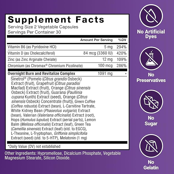 Force Factor LeanFire PM Weight Loss Pills for Women & Men, Fat Burner & Overnight Weight Loss Pills to Burn Fat, Boost Metabolism, Improve Sleep, Powerful Formula for Incredible Results, 60 Capsules