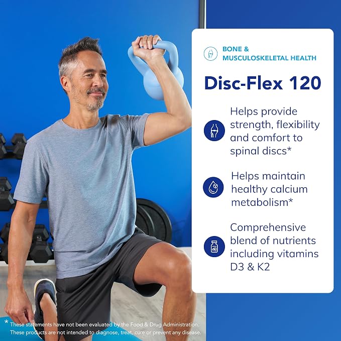 Pure Encapsulations Disc-Flex - Bone & Musculoskeletal Health Dietary Supplement - Supports Spinal Disc Strength & Flexibility* - Vegetarian & Gluten Free - 120 Capsules