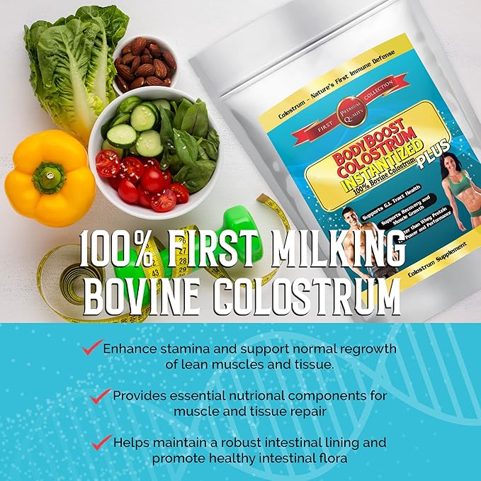 BodyBoost Colostrum Instantized, 99.5% Bovine Colostrum Powder, Immune Booster Supplement with Immunoglobulin & Lactoferrin, Super Food for Gut Health, Diverse Intake,1kg