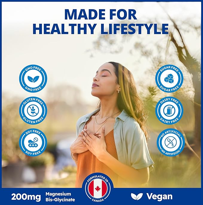 CanPrev Magnesium Bis-Glycinate Gentle 200mg, 120 V-Caps 120-Day Supply - Pure Elemental Magnesium Supplement, Supports Bone and Muscle Function, Gentle on Stomach, Perfect for Daily Magnesium Needs