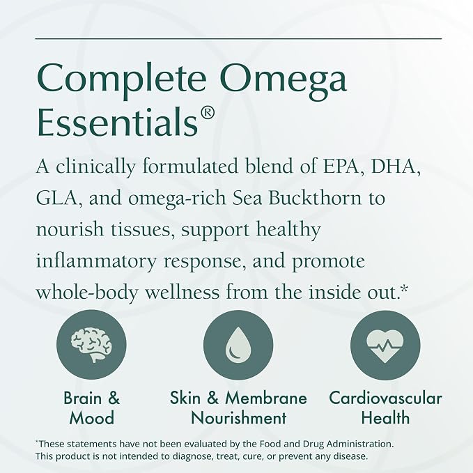 Natura Health Products Complete Omega Essentials Supplement - Balanced Blend of Omega 3, 6, 7, & 9 Fatty Acids - Featuring Fish Oil Concentrate, Borage Seed Oil, Sea Buckthorn Berry (120 softgels)