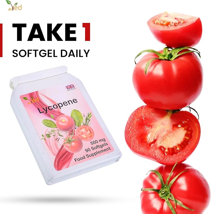 Ved Lycopene 500 mg | 90 softgel, 6 Month Supply.(Pack of 2)