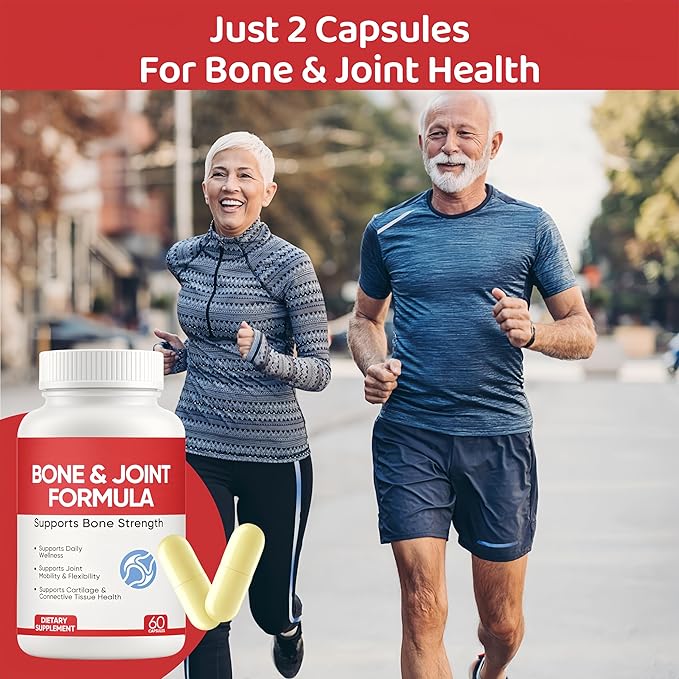 Osteo Bone & Joint Formula Forbone Density, Bone and Joint Formula Supplement, Calcium Supplements for Women with Vitamin D3, K2, Collagen Ll, Marine Multimineral Complex, 60 Capsules