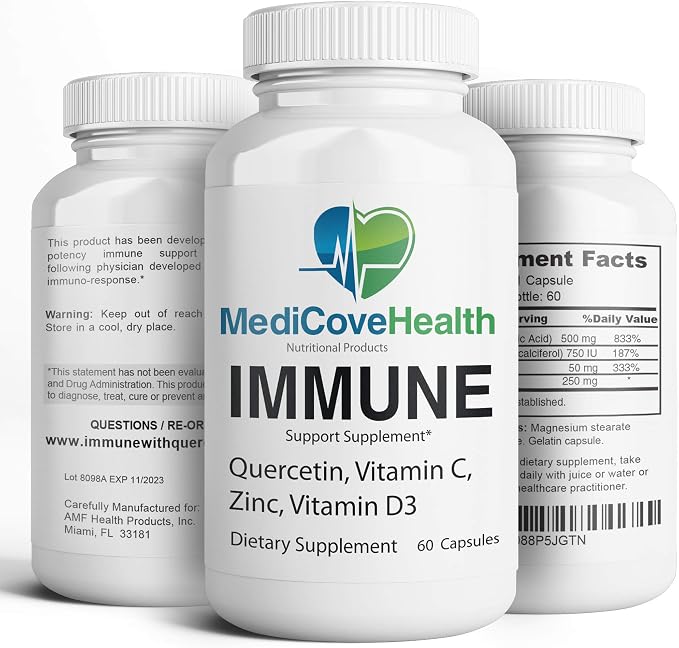 Ivory Caps Immune Support: Quercetin, Vitamin C, Zinc, Vitamin D3