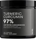 Turmeric Curcumin - Ultra High Potency 60:1 Extract with 97% Curcuminoids - 1200mg Per Serving - Black Pepper & MCT Oil for Enhanced Absorption - Third-Party Lab Tested - 120 Capsules