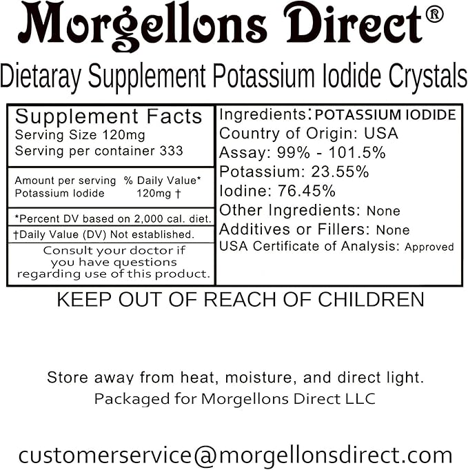 SSKI Iodine Potassium Iodide Solutions Mixing Kit Includes Necessary Tools and pre-Measured Dietary Supplement Potassium Iodide Crystals. Just add Distilled Water.