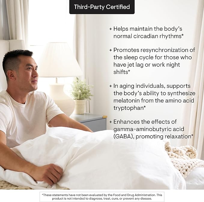 THORNE - Melaton-5-5 mg Melatonin Supplement - Supports Normal Circadian Rhythms, Restful Sleep & Relaxation* - Third-Party Certified - Gluten, Dairy & Soy-Free - 60 Capsules