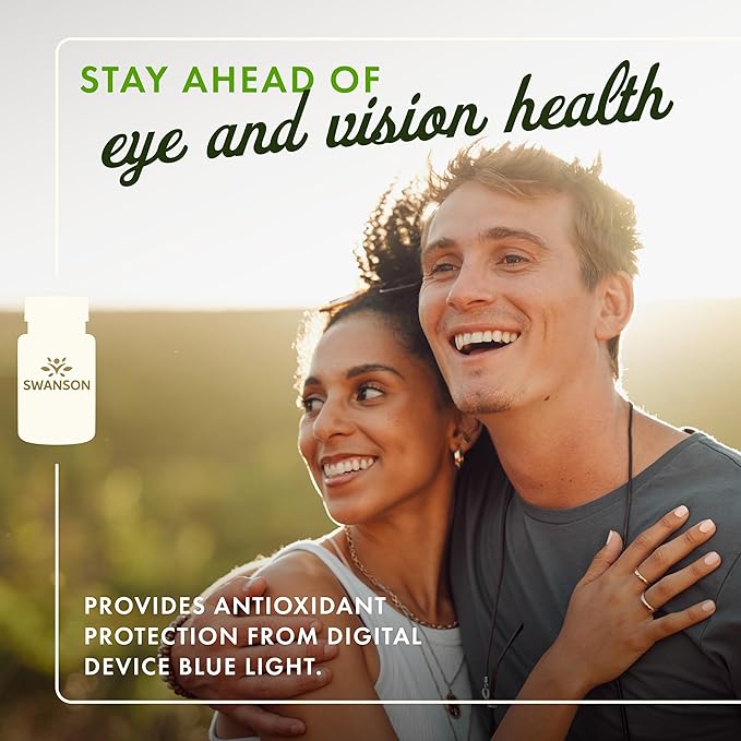 Swanson Synergistic Eye Health - Lutein and Zeaxanthin Supplement - 60 Softgels - Lutemax Lutein 20 mg and OmniXan Zeaxanthin 2 mg for Vision Support